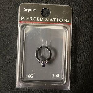 NEW 16G Purple Gem Septum Ring